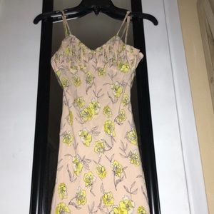 Pink and green shirt dress